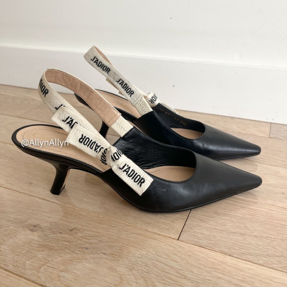 Dior Black J'Adior Slingback Heels
